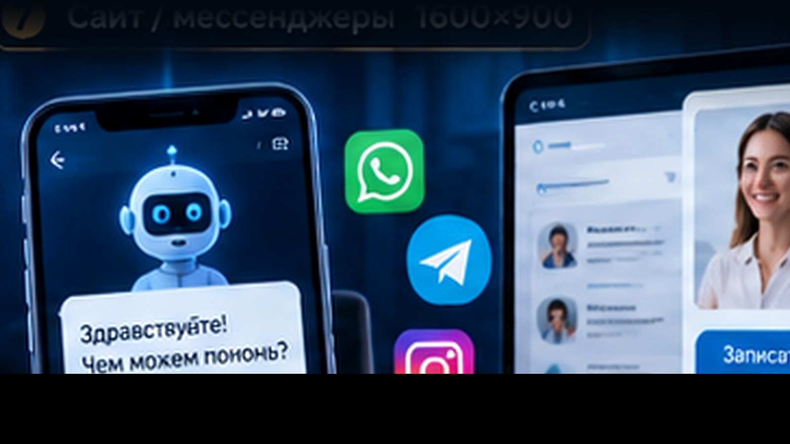 Сайт и мессенджеры